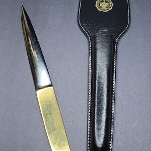 Gold and Black Letter Opener with Case